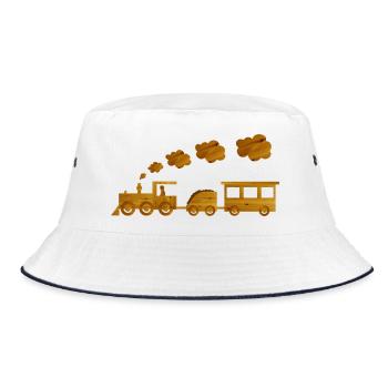 railroad - Bucket Hat - white/navy - Front