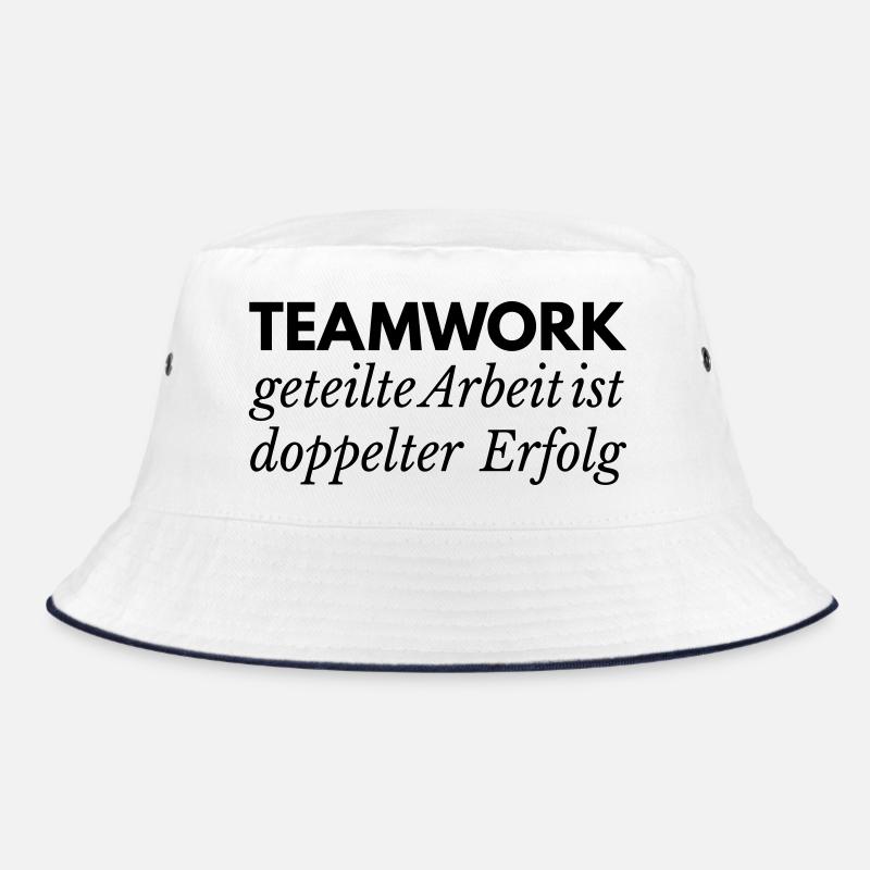 team - Bucket Hat - Weiß/Navy