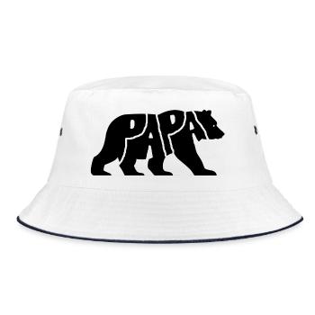 Daddy Bear - Bucket Hat - white/navy - Front