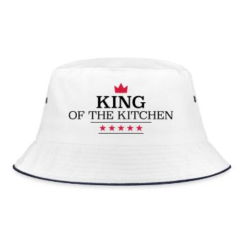 King of the Kitchen - Bucket Hat - Weiß/Navy - Vorne
