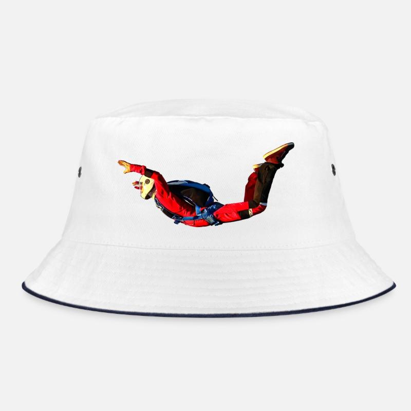 Skydiver - Bucket Hat - Weiß/Navy