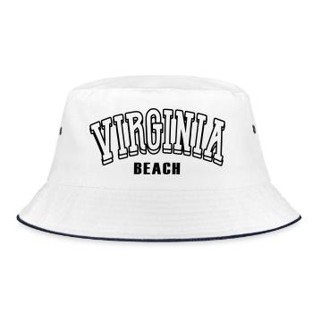 Virginia Shirt - Bucket Hat - white/navy - Front