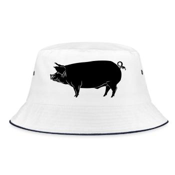 Logo de l’image de l’ombre de cochon - Bob - blanc/marine - Devant