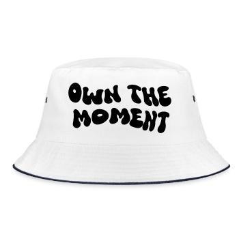 Own The Moment - Bucket Hat - Weiß/Navy - Vorne