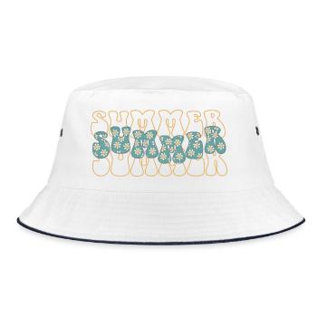 Summer - Bucket Hat - white/navy - Front