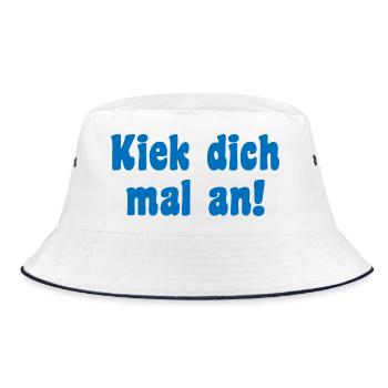Modell Spruch Berliner - Bucket Hat - Weiß/Navy - Vorne
