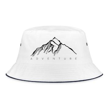 Grey Mountain Silhouette - Bucket Hat - white/navy - Front