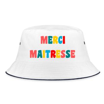 MISTRESS. THANK YOU. THANK YOU MISTRESS. MISTRESS - Bucket Hat - white/navy - Front