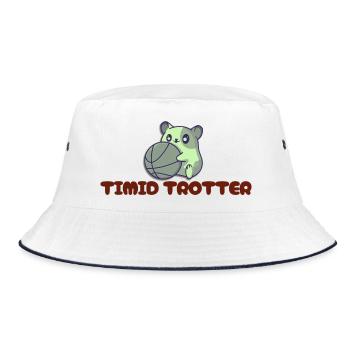 Timid Trotter opossum slogans - Bucket Hat - white/navy - Front