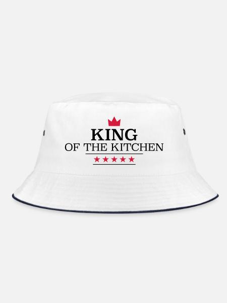 Fun gifts for men who love to cook - Bucket Hat - white/navy - Front