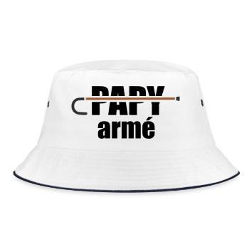 Armed Grandpa - Bucket Hat - white/navy - Front