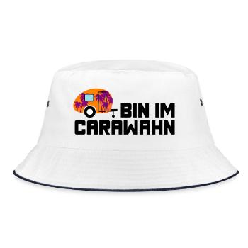 Caravane Palmiers Caravane Vacances Camping Camping-car - Bob - blanc/marine - Devant