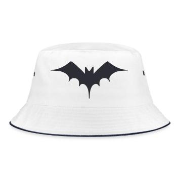 Bat Halloween Art - Bucket Hat - white/navy - Front