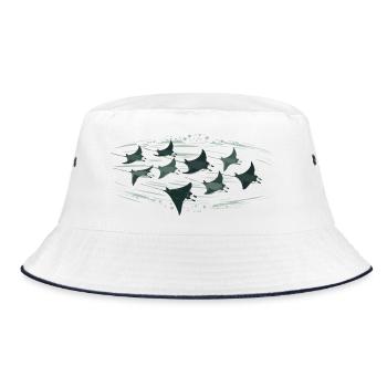 Banc de raies manta – Un monde sous-marin élégant - Bob - blanc/marine - Devant