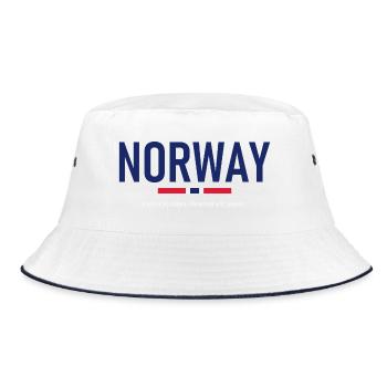 Norvège - Norvège - Norvège - Drapeau - Scandinavie - Bob - blanc/marine - Devant