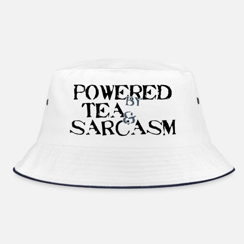 Powered by Tea & Sarcasm Bucket Hat