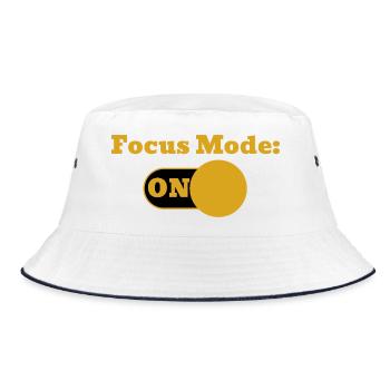 Focus Mode On Toggle - Bucket Hat - white/navy - Front