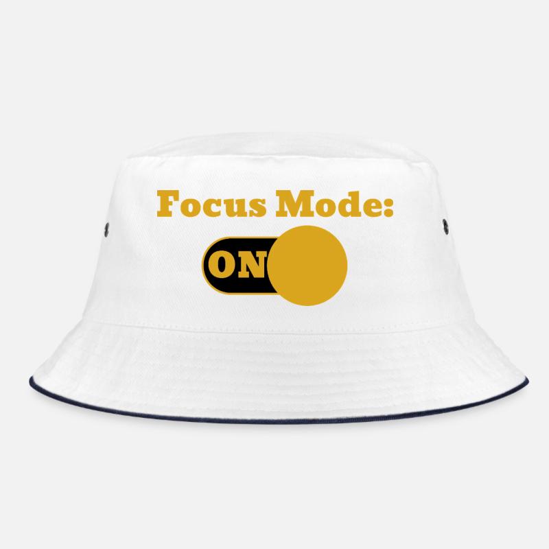Fokusmodus beim Umschalten - Bucket Hat - Weiß/Navy