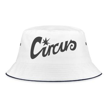 Schriftzug „Circus" - Bucket Hat - Weiß/Navy - Vorne