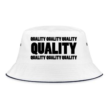 Quality - Bucket Hat - white/navy - Front