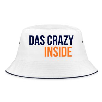 GIUDAN Jugendwort 25 Collection: Das Crazy Inside - Bucket Hat - Weiß/Navy - Vorne