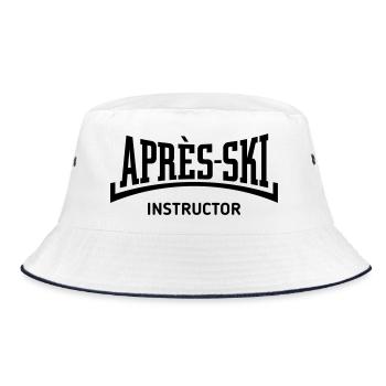 Après-Ski – Instructor (Konkav / Apres Ski / B) - Bucket Hat - Weiß/Navy - Vorne