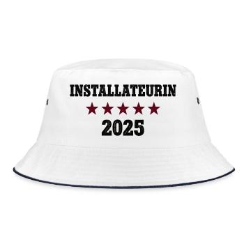 2026 Plumber Occupation Completion of apprenticeship passed - Bucket Hat - white/navy - Front