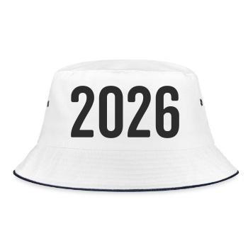 2026 New Year's Eve - Bucket Hat - white/navy - Front