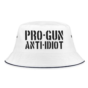Pro-armes, anti-idiots - Bob - blanc/marine - Devant