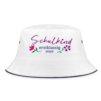 SchoolChild First-Class 2026 - Bucket Hat - white/navy - Front
