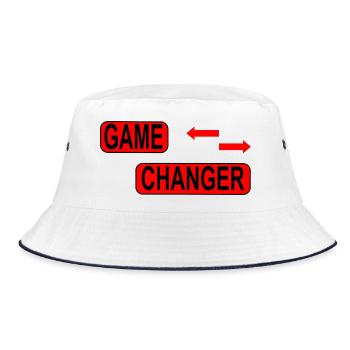 Game Changer / Change / Statement - Bucket Hat - white/navy - Front