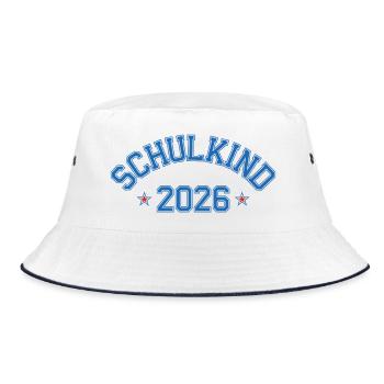 School Child 2026 School Enrollment College Leotard - Bucket Hat - white/navy - Front