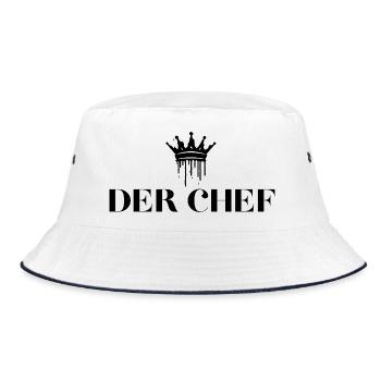 The Chef's Crown Chef Gifts - Bucket Hat - white/navy - Front