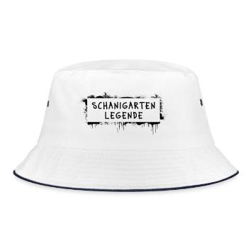 Schanigarten legend – Viennese dialect cult - Bucket Hat - white/navy - Front
