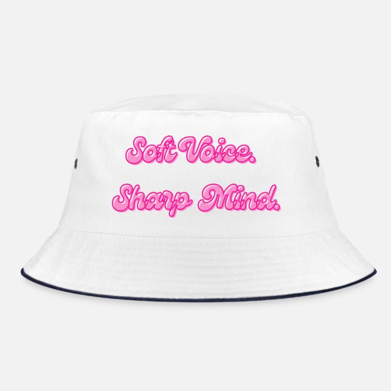 Soft Voice Sharp Mind | Motivationsspruch Bucket Hat