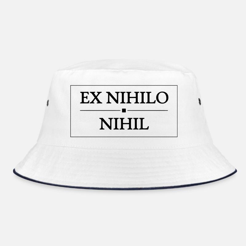 Ex Nihilo Nihil Latin Quote - Philosophy Slogan Bucket Hat