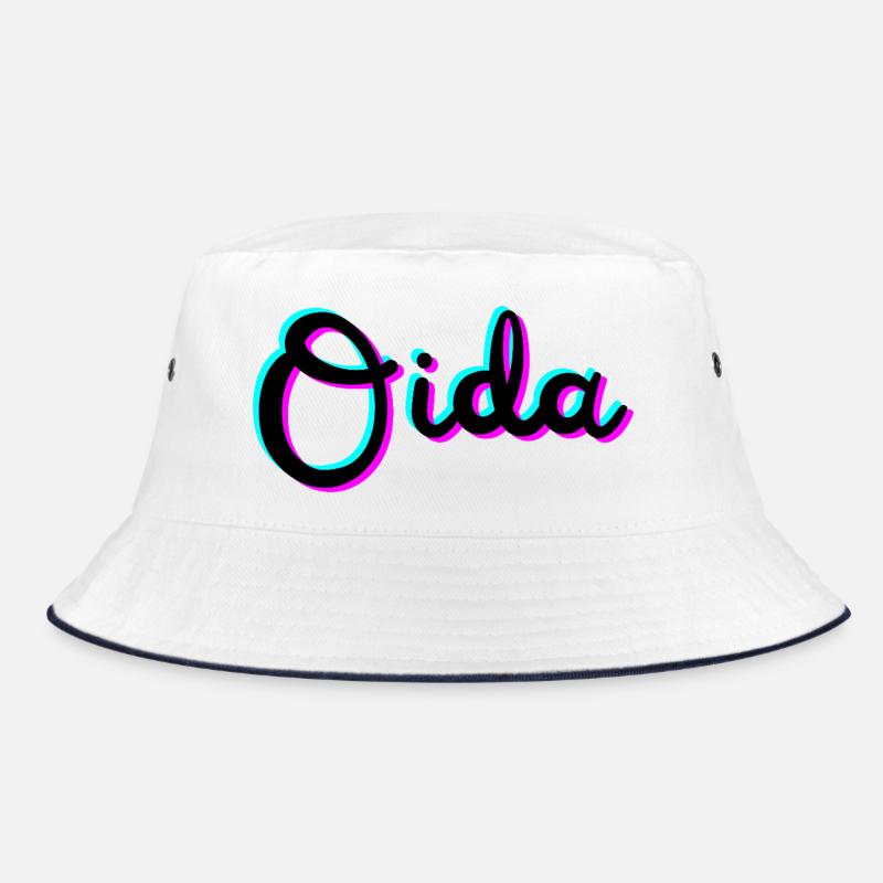 oida - Bucket Hat - Weiß/Navy