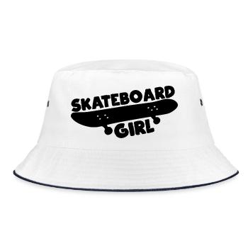 Skateboarder - Bucket Hat - white/navy - Front