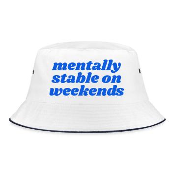 mentalement stable le week-end - Bob - blanc/marine - Devant