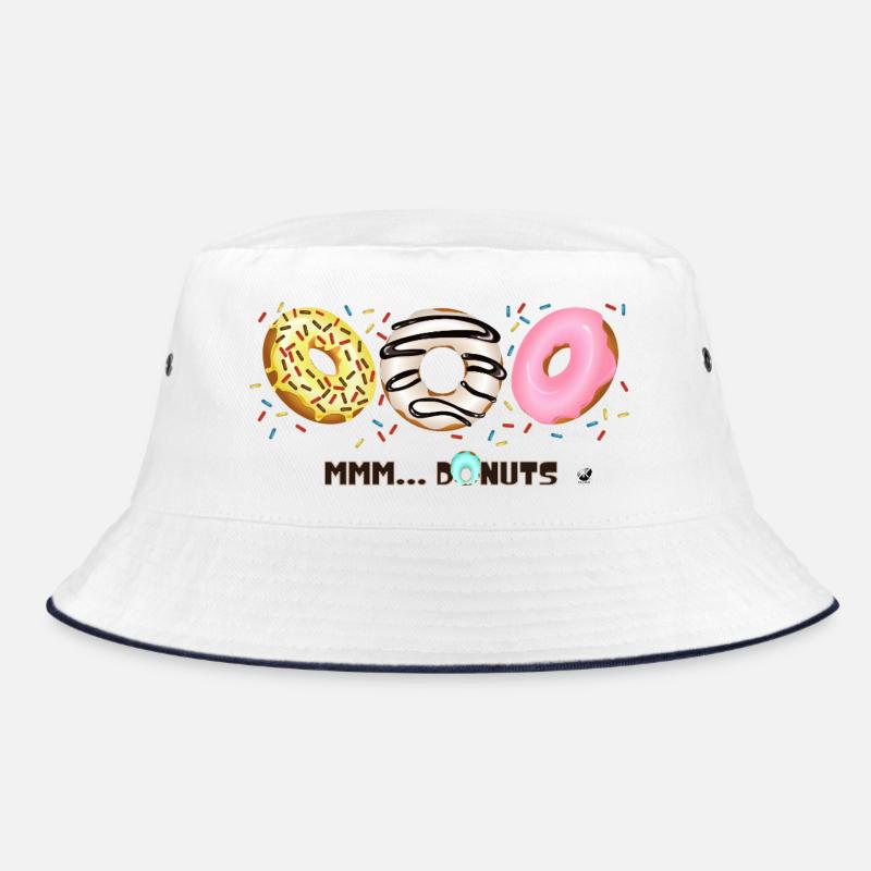 Glazed Donuts with Sprinkles Illustration Bucket Hat