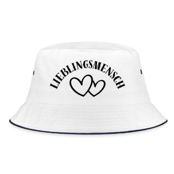 Lieblingsmensch für Sie und Ihn - Bucket Hat - Weiß/Navy - Vorne