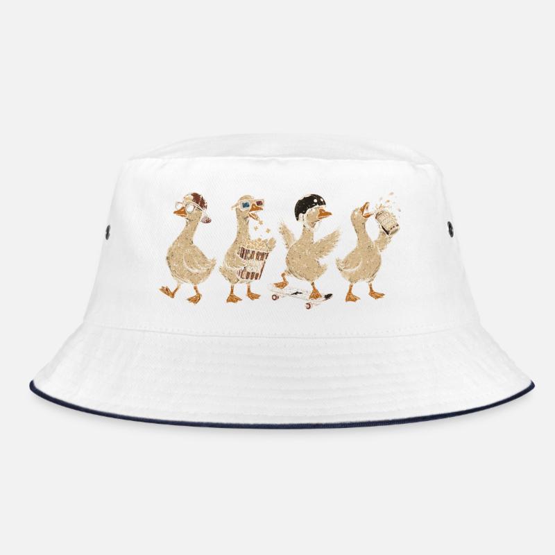 Retro-Quak: Skateboard-Quacks Bucket Hat