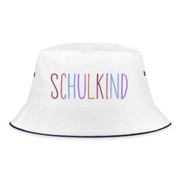Schulkind Einschulung Design - Bucket Hat - Weiß/Navy - Vorne