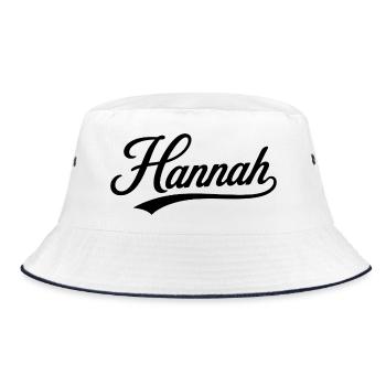 Hannah Name Gift First Last Family - Bucket Hat - white/navy - Front