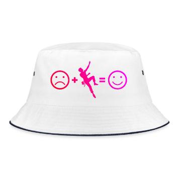 The mountaineers and climbers fit together - Bucket Hat - white/navy - Front