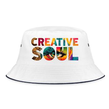 Artiste Soul Créatif Coloré Dicton. - Bob - blanc/marine - Devant