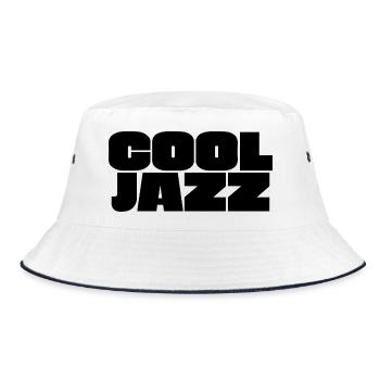 Logo Cool Jazz en gras - Bob - blanc/marine - Devant