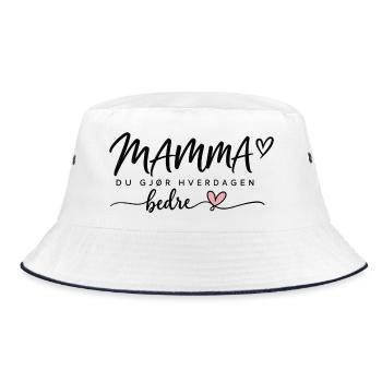 Mama, du machst den Alltag schöner. - Bucket Hat - Weiß/Navy - Vorne