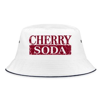 Distressed Cherry Soda - Bucket Hat - Weiß/Navy - Vorne