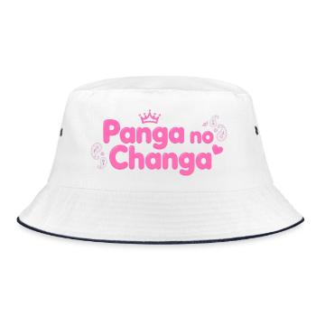 Panga No Changa – Pink Queen Einstellung - Bucket Hat - Weiß/Navy - Vorne